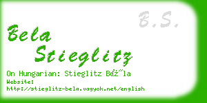 bela stieglitz business card